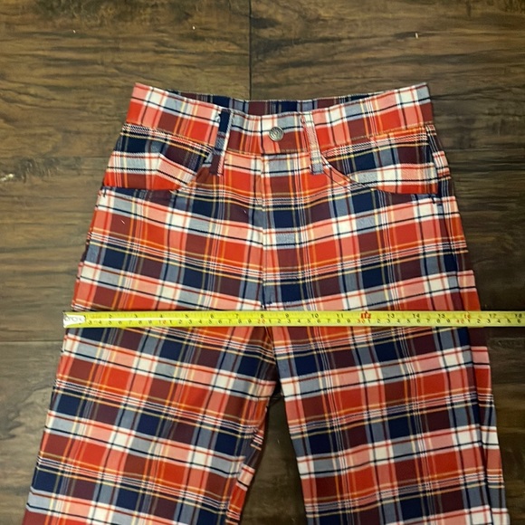 Vintage plaid bell bottom- flare jeans size 00 -1 - Picture 10 of 12